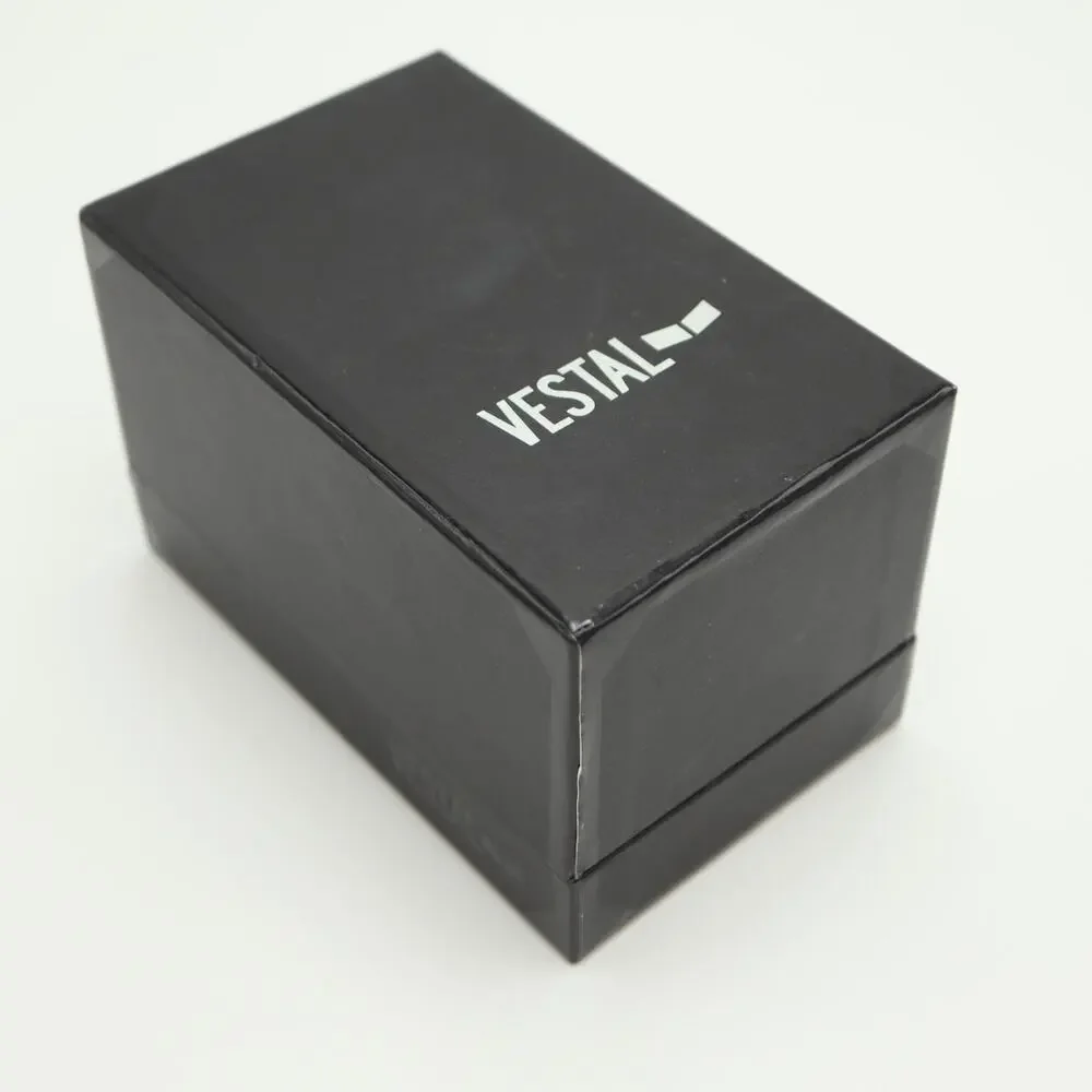 Vestal Retrofocus Mens 44mm Field Watch Monster Italian Leather w New Battery